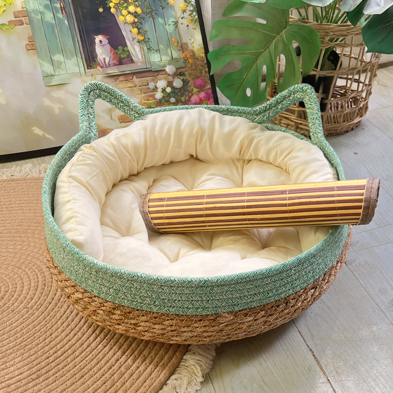Pannier en bambou pour chat